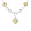 Collier aus 750 Gold gelb/weiß 232 Diamanten 4,87ct TW-PI L:40,6cm