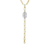 Collier aus 750 Gold gelb/weiß 18 Diamanten 0,41ct TW-SI L:45,7cm
