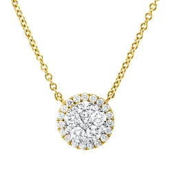 Collier aus 750 Gold gelb/weiß 30 Diamanten 0,45ct TW-SI L:45,7cm