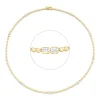 Collier aus 750 Gold gelb/weiß 155 Diamanten 3,04ct TW-SI L:41cm