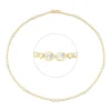 Collier aus 750 Gold gelb/weiß 151 Diamanten 3,23ct TW-SI L:41cm