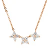 Collier aus 750 Gold Rotgold 12 Brillanten 0,46ct J-VSI/SI L:45cm