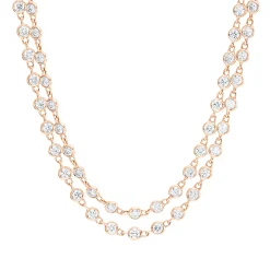 Collier aus 750 Gold Rotgold 247 Brillanten 9,94ct TW-SI L:121,9cm