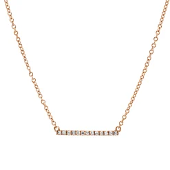 Collier aus 750 Gold Rotgold 13 Brillanten 0,06ct TW-VSI/SI L:46cm