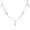 Collier aus 750 Gold Rotgold 11 Diamanten 1,19ct L:40,6cm