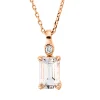 Collier aus 750 Gold Rotgold Morganit 0,54ct Brillant 0,01ct TW-SI L:45cm