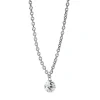 Collier aus 750 Gold Weißgold Brillant 0,15ct TW-SI L:45cm
