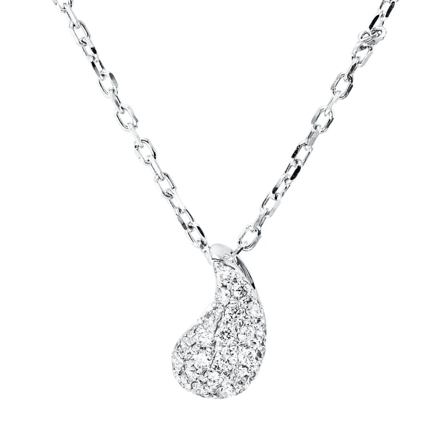 Collier aus 750 Gold Weißgold 28 Brillanten 0,25ct I-SI