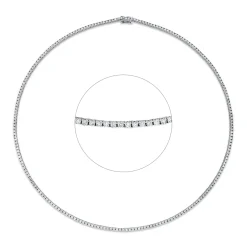 Collier aus 750 Gold Weißgold 225 Brillanten 3,79ct TTLB-SI L:43,8cm