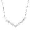 Collier aus 750 Gold Weißgold 9 Brillanten 0,36ct TW-PI L:45,7cm