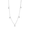 Collier aus 750 Gold Weißgold 5 Brillanten 0,38ct TW-PI L:45,7cm