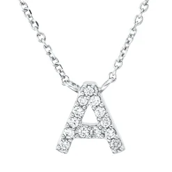 Collier aus 750 Gold Weißgold 13 Brillanten 0,05ct TW-PI L:42cm