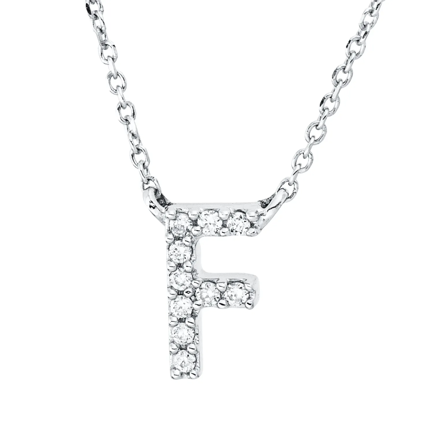 Collier aus 750 Gold Weißgold 10 Brillanten 0,04ct TW-PI L:42cm