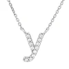 Collier aus 750 Gold Weißgold 12 Brillanten 0,04ct TW-PI L:42cm