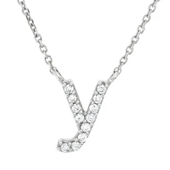 Collier aus 750 Gold Weißgold 12 Brillanten 0,04ct TW-PI L:42cm