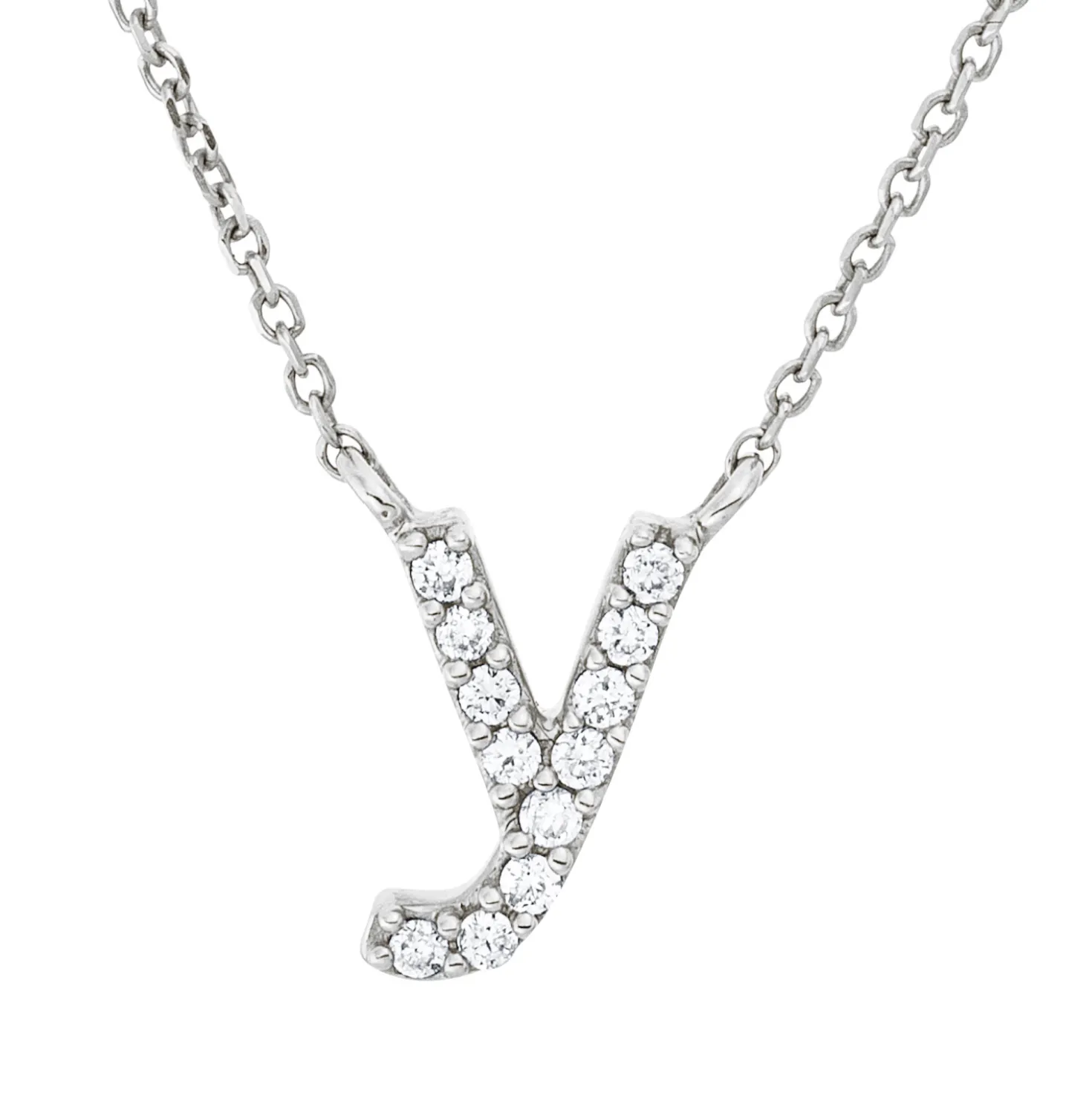 Collier aus 750 Gold Weißgold 12 Brillanten 0,04ct TW-PI L:42cm