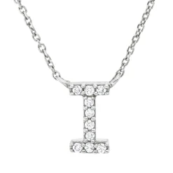 Collier aus 750 Gold Weißgold 10 Brillanten 0,04ct TW-PI L:42cm