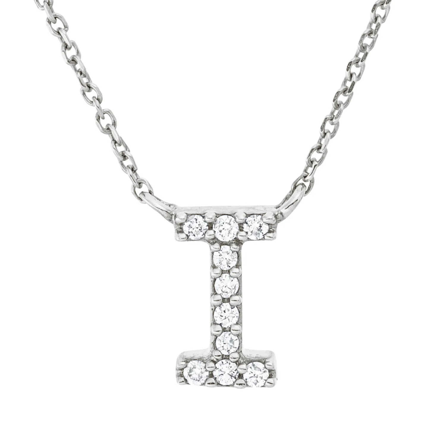 Collier aus 750 Gold Weißgold 10 Brillanten 0,04ct TW-PI L:42cm