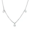 Collier aus 585 Gold Weißgold 9 Brillanten 0,46ct TW-SI L:45,7cm
