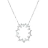 Collier aus 750 Gold Weißgold 24 Brillanten 1,33ct TW-SI L:45,7cm