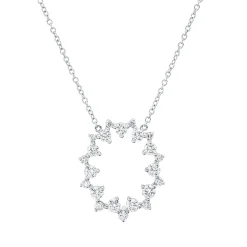 Collier aus 750 Gold Weißgold 24 Brillanten 1,33ct TW-SI L:45,7cm
