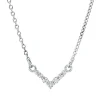 Collier aus 750 Gold Weißgold 7 Brillanten 0,05ct TW-SI L:45,7cm