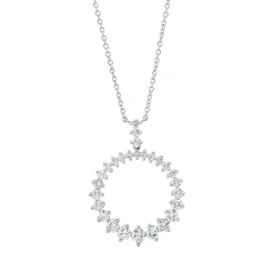 Collier aus 750 Gold Weißgold 29 Brillanten 1,77ct TW-SI L:45,7cm