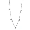 Collier aus 750 Gold Weißgold 5 Brillanten 0,37ct TW-SI L:40,6cm