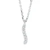 Collier aus 750 Gold Weißgold 7 Brillanten 0,03ct TW-SI L:45cm
