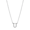 Collier aus 750 Gold Weißgold 20 Brillanten 0,08ct TW-SI L:43,2cm