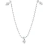 Collier aus 750 Gold Weißgold 5 Brillanten 0,16ct TW-SI L:46cm
