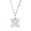 Collier aus 750 Gold Weißgold 5 Brillanten 0,31ct TW-SI L:45cm