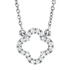 Collier aus 750 Gold Weißgold 20 Brillanten 0,07ct TW-SI L:45,7cm