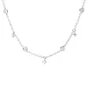 Collier aus 750 Gold Weißgold 13 Brillanten 0,73ct TW-SI L:40,6cm