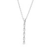 Collier aus 750 Gold Weißgold 5 Brillanten 0,07ct TW-SI L:45cm
