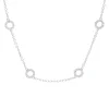 Collier aus 750 Gold Weißgold 168 Brillanten 0,63ct TW-SI L:45,7cm