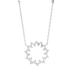 Collier aus 750 Gold Weißgold 26 Brillanten 1,42ct TW-SI L:45,7cm