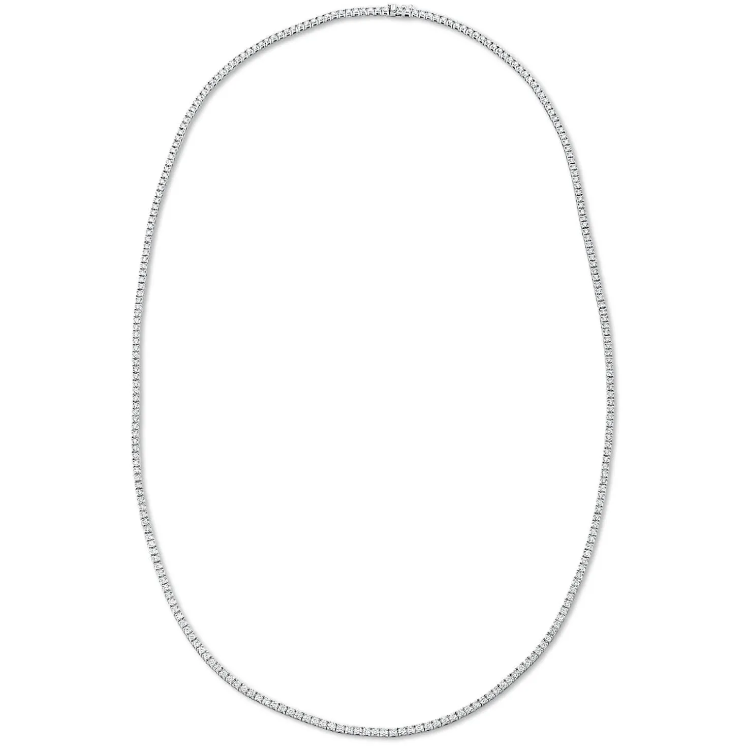 Collier aus 750 Gold Weißgold 263 Brillanten 7,2ct TW-SI L:65cm