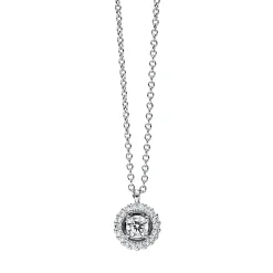 Collier aus 750 Gold Weißgold 19 Brillanten 0,16ct TW-SI L:42cm