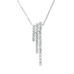 Collier aus 750 Gold Weißgold 27 Brillanten 0,69ct TW-SI L:45,7cm
