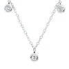 Collier aus 750 Gold Weißgold 3 Brillanten 0,09ct TW-SI L:43,2cm