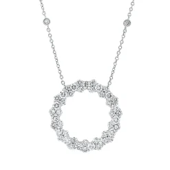 Collier aus 750 Gold Weißgold 49 Brillanten 2,64ct TW-SI L:45,7cm