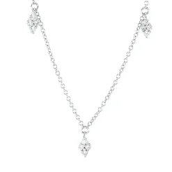 Collier aus 750 Gold Weißgold 20 Brillanten 0,42ct TW-SI L:45,7cm
