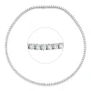 Collier aus 750 Gold Weißgold 120 Brillanten 18,15ct TW-SI L:45cm 4er-Krappe