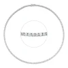 Collier aus 750 Gold Weißgold 145 Brillanten 10,64ct TW-SI L:42cm 4er-Krappe