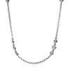 Collier aus 750 Gold Weißgold 24 Brillanten 1,2ct TW-SI L:45,7cm Zarge