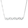 Collier aus 750 Gold Weißgold 13 Brillanten 0,21ct TW-SI/PI L:46cm