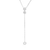 Collier aus 750 Gold Weißgold 3 Brillanten 0,3ct W-SI L:45cm