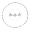 Collier aus 750 Gold Weißgold 265 Brillanten 6,3ct W-SI L:45cm
