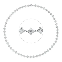 Collier aus 750 Gold Weißgold 265 Brillanten 6,3ct W-SI L:45cm